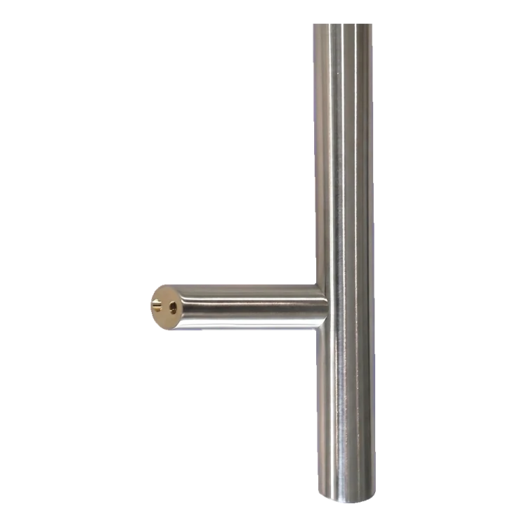 Poignée-tirant de porte unilatérale ronde 45° acier AISI 304 satiné 32×1000 mm 000-752 (2)