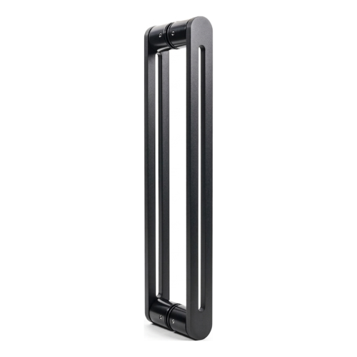 Poignée de porte double face rectangulaire PSG 90° acier noir 40×450 mm 000-768 (1)