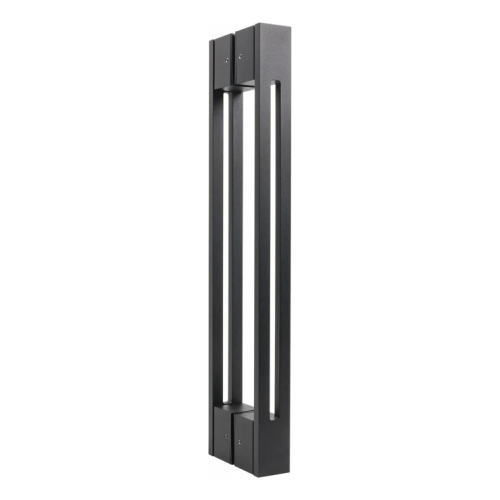Poignée de porte PSG rectangulaire bilatérale 90° acier noir mat 40×478 mm 000-769 (1)