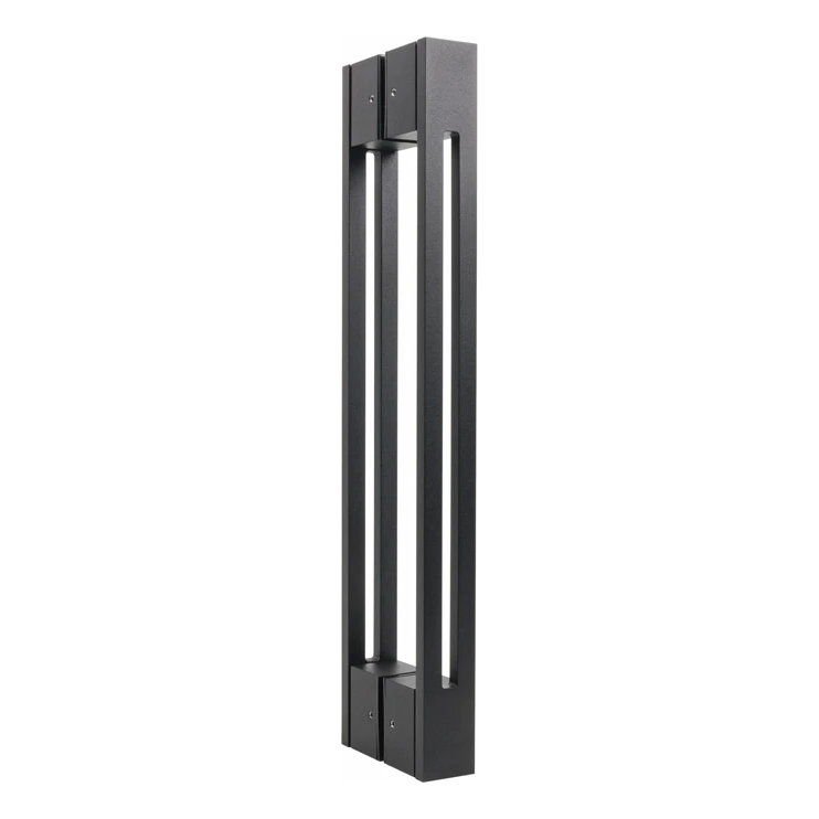 Poignée de porte PSG rectangulaire bilatérale 90° acier noir mat 40×478 mm 000-769 (1)