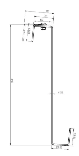 Crochet de toit S450 Réglable pour les toits en pente PV-08-07 (1)