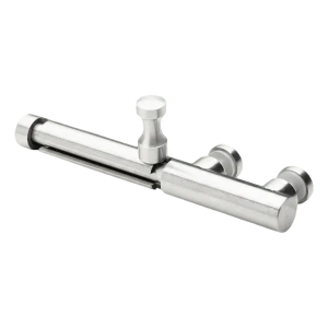 Verrou pour portillon en verre acier AISI 304 ø20 mm satiné – montage à visser