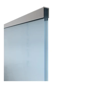 Kozza – profilé aluminium rectangulaire pour verre 12–13,52 mm, anodisation mate, 5 m