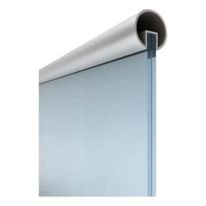 Kozza main courante aluminium ronde Ø40 mm pour balustrade en verre – verre 12–13,52 mm, 5 m