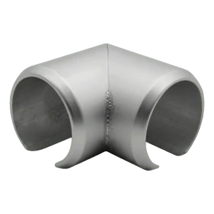 Kozza – coude 90° pour main courante de balustrade aluminium rond ø 40 mm, anodisation mate