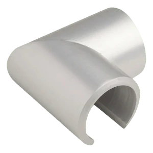 Kozza – raccord coudé 90° pour main courante aluminium Ø 40 mm sur verre 12–21,52 mm