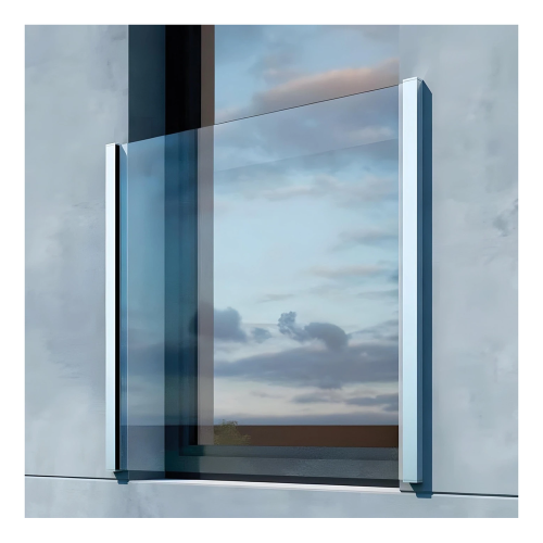 Kozza KB5000 – balcon français aluminium complet H1100 mm, verre 16–17,52 mm, anodisation mate 000-851 (1)