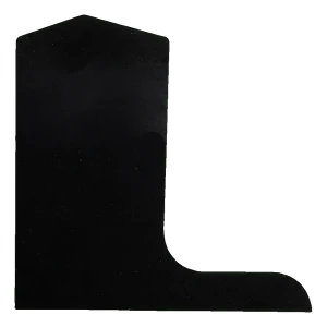 Embout latéral gauche Kozza pour profilé de balustrade vitrée L KE105 – noir 120 mm