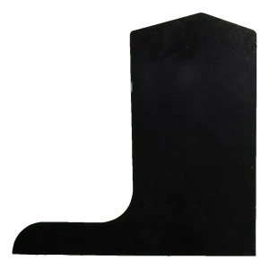 Embout latéral droit Kozza pour profilé de garde-corps tout verre KE 105 – noir