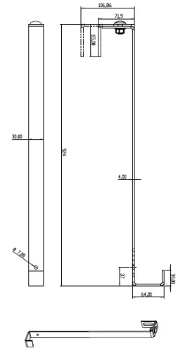 Crochet de toit S520 Réglable pour les toits en pente PV-08-23 (1)