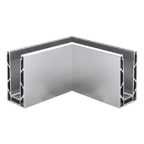 Kozza KE100 – profil U d'angle intérieur 90° pour balustrades entièrement vitrées, fixation par le haut 000-854 (1)