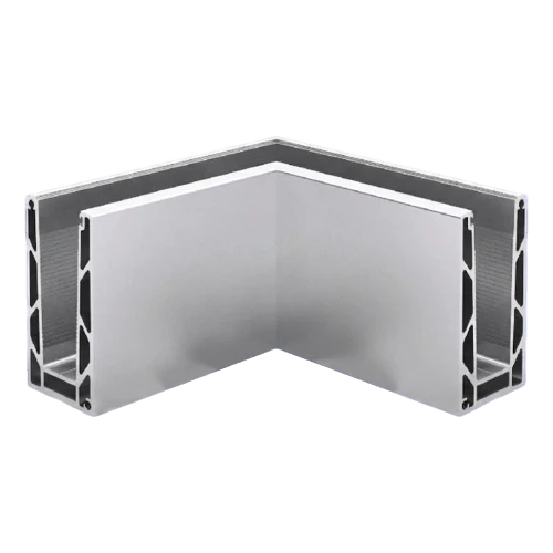 Kozza KE100 – profil U d'angle intérieur 90° pour balustrades entièrement vitrées, fixation par le haut 000-854 (1)