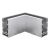 Kozza KE100 – profil U d'angle intérieur 90° pour balustrades entièrement vitrées, fixation par le haut 000-854 (1)