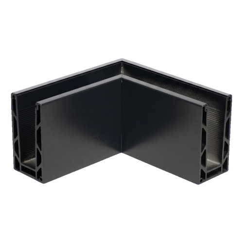 Kozza KE 100 – profilé U d'angle intérieur 90° pour garde-corps tout verre, gris anthracite 000-855 (1)