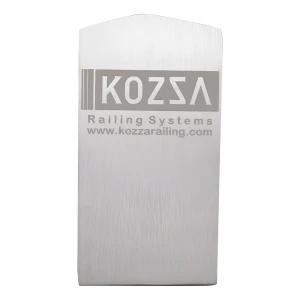 Bouchon latéral gauche Kozza pour profilé de balustrade en verre U KE 100 – aluminium anodisé mat