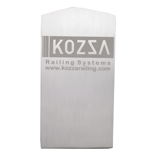 Bouchon latéral gauche Kozza pour profilé de balustrade en verre U KE 100 – aluminium anodisé mat 000-857 (1)