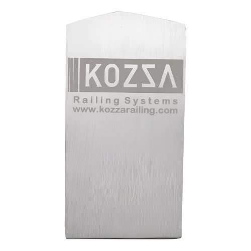 Bouchon latéral gauche Kozza pour profilé de balustrade en verre U KE 100 – aluminium anodisé mat 000-857 (1)