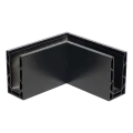 Kozza KE 100 – profilé U d'angle extérieur 90° pour garde-corps tout-verre, gris foncé RAL 7021 000-858 (1)