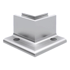 Kozza KE 105 – profil L d'angle intérieur 90° pour balustrades tout verre, aluminium, anodisation mate