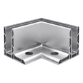 Kozza KE 105 – profilé L d'angle 90° pour garde-corps tout verre, extérieur, fixation longitudinale par le haut 000-866 (1)