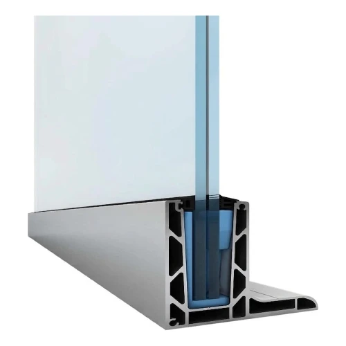 Kozza KE 105 – profil aluminium type L pour garde-corps tout verre 5000 mm 000-871 (1)