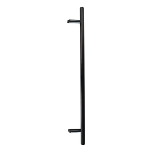 PSG poignée de porte unilatérale ronde noire 32×1200 mm AISI 304 – fixation 45°