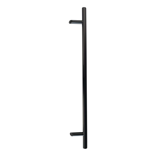 PSG poignée de porte unilatérale ronde noire 32×1200 mm AISI 304 – fixation 45° 000-721 (1)
