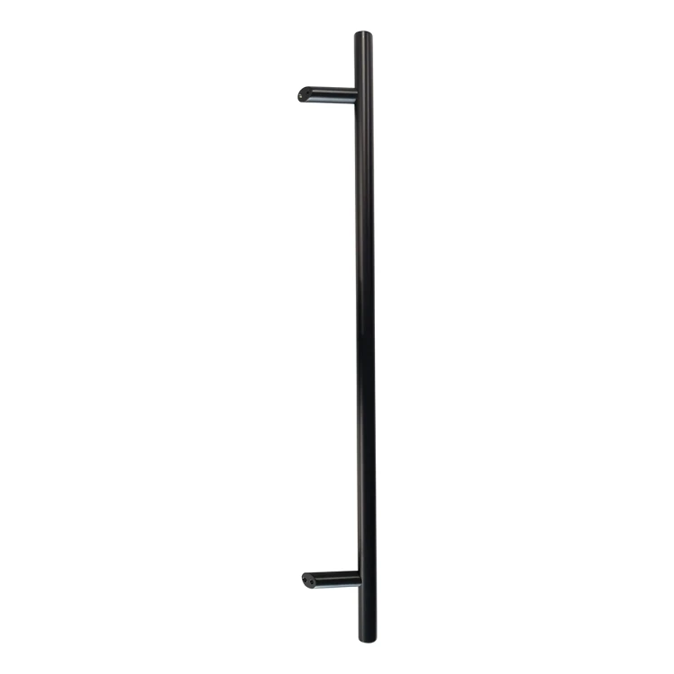 PSG poignée de porte unilatérale ronde noire 32×1200 mm AISI 304 – fixation 45° 000-721 (1)