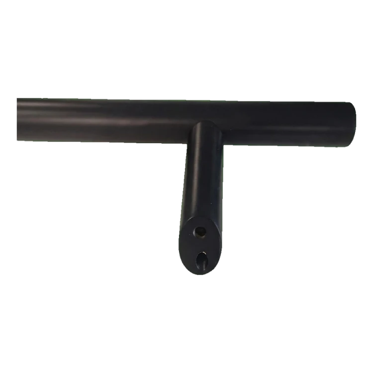 PSG poignée de porte unilatérale ronde noire 32×1200 mm AISI 304 – fixation 45° 000-721 (3)