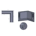 Kozza KE 120 – profil U d'angle 90° intérieur pour garde-corps tout verre, fixation latérale 000-873 (2)