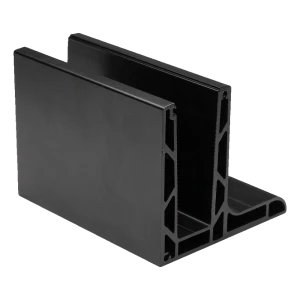 Kozza KE 105 – profilé aluminium L pour balustrades tout verre 5000 mm noir