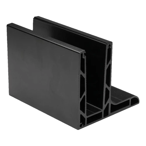 Kozza KE 105 – profilé aluminium L pour balustrades tout verre 5000 mm noir 000-872 (1)