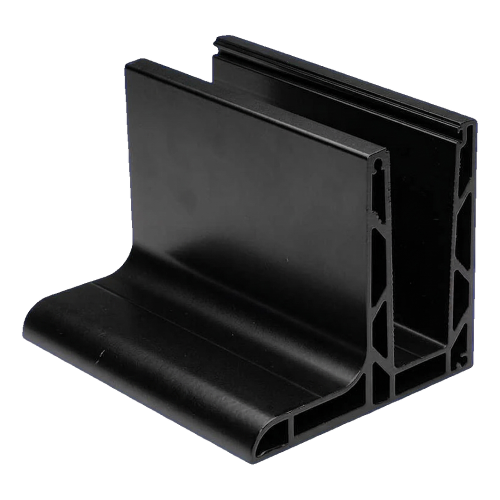 Kozza KE 105 – profilé aluminium L pour balustrades tout verre 5000 mm noir 000-872 (2)