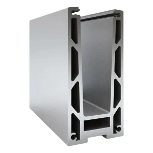 Kozza KF 1000 – profilé aluminium en U pour garde-corps tout verre 5000 mm avec évacuation d'eau