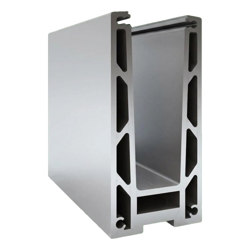 Kozza KF 1000 – profilé aluminium en U pour garde-corps tout verre 5000 mm avec évacuation d'eau 000-878 (1)