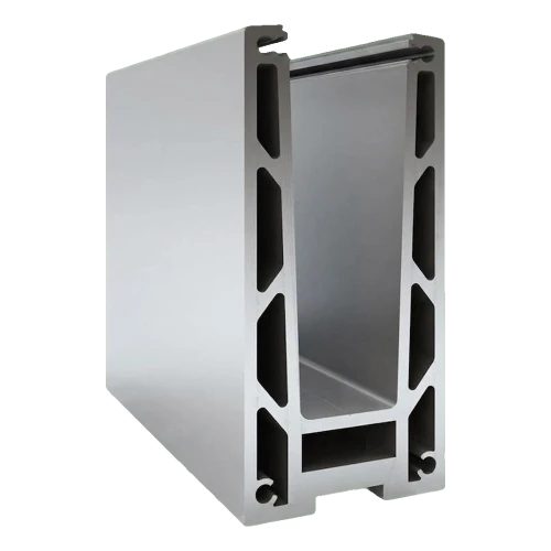 Kozza KF 1000 – profilé aluminium en U pour garde-corps tout verre 5000 mm avec évacuation d'eau 000-878 (1)