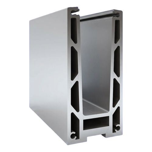 Kozza KF 1000 – profilé aluminium en U pour garde-corps tout verre 5000 mm avec évacuation d'eau 000-878 (2)