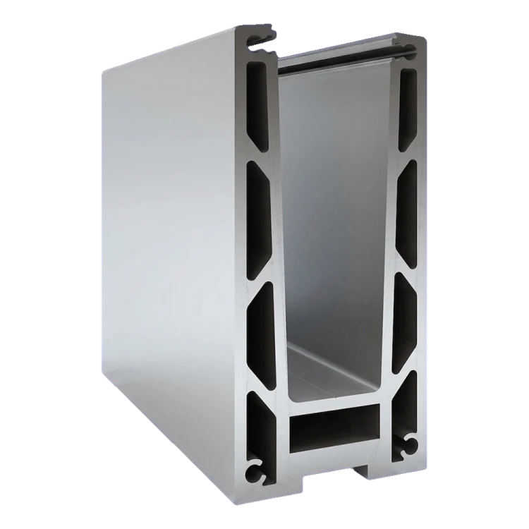 Kozza KF 1000 – profilé aluminium en U pour garde-corps tout verre 5000 mm avec évacuation d'eau 000-878 (2)