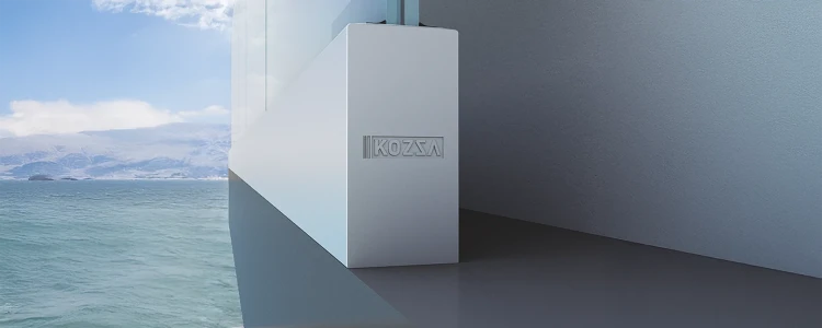 Kozza KF 1000 – profilé aluminium en U pour garde-corps tout verre 5000 mm avec évacuation d'eau 000-878 (5)