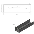Profil en U connecteur support pour soubassement 300x55 brun GPV-700-50 (3)