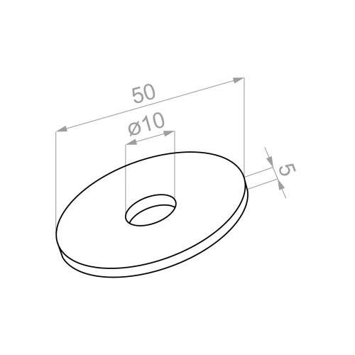 PSG entretoise pour rotules ponctuelles fi 50 mm – rondelle acier AISI 304 satiné 000-899 (2)