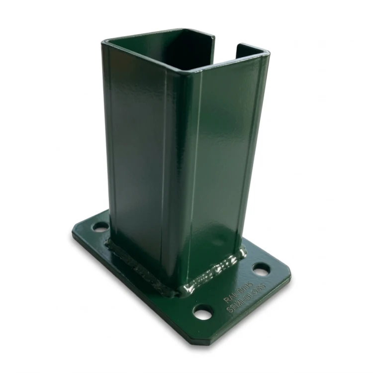 Base pour poteau de clôture 80x80 mm 8 mm vert 000-787 (1)