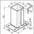 Platine de fixation pour poteau de clôture 80x80 mm 8 mm noir 000-786 (5)
