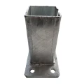 Base pour poteau de clôture 80x80 mm 8 mm galvanisé 000-785 (3)
