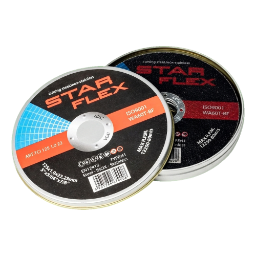 Starflex – jeu de disques de coupe pour acier et inox 125×1,0 mm (10 pcs) 000-950 (1)