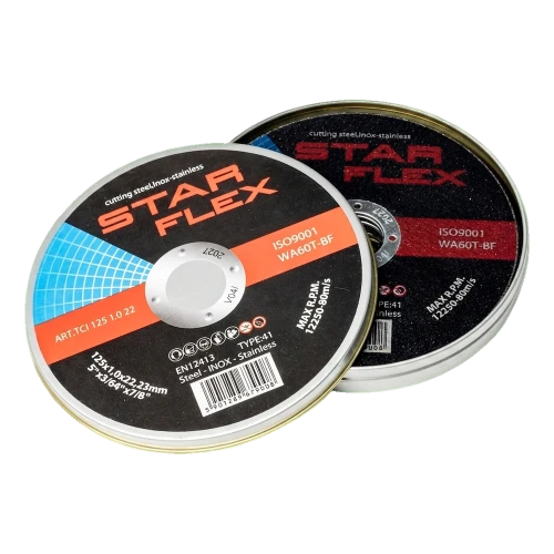 Starflex – jeu de disques de coupe pour acier et inox 125×1,0 mm (10 pcs) 000-950 (1)