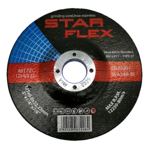 StarFlex disque de meulage (ébarbage) T27 125×6,0 mm acier et INOX