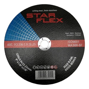 Disque de tronçonnage Starflex pour acier et INOX 230 × 3,0 mm type 41