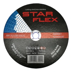 Star Flex disque de coupe pour acier et INOX 230×2,0 mm plat Type 41