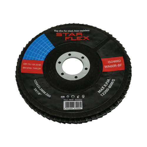 Star Flex – disque à lamelles courbé T29 125 mm zircone grain 60 INOX 000-963 (1)